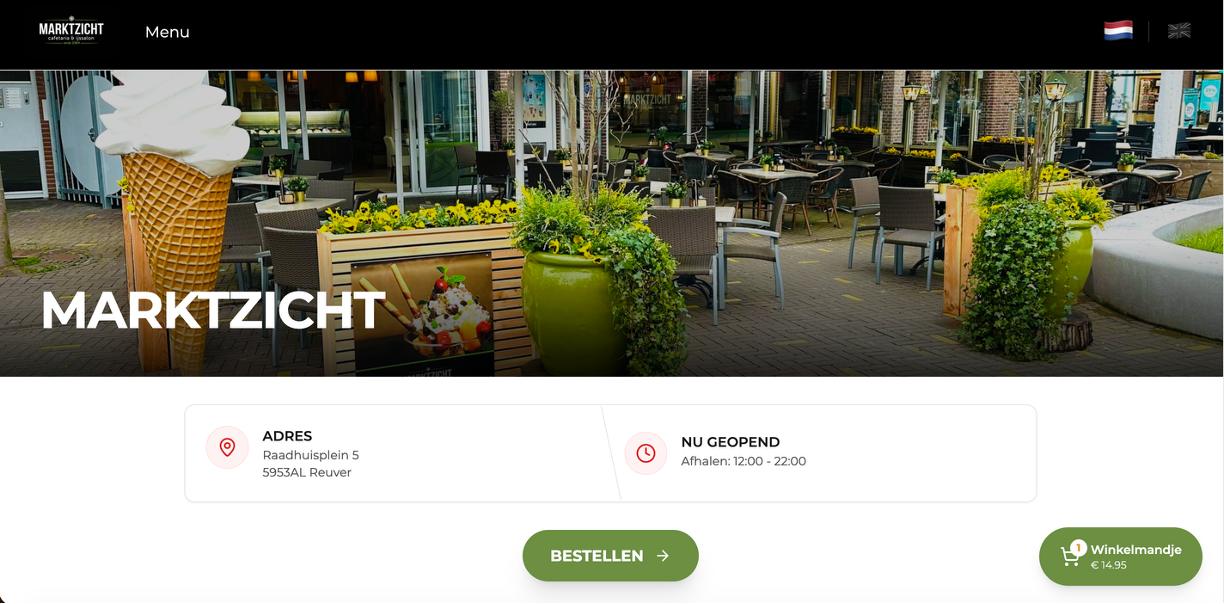 Bestelsite desktop voorbeeld 1